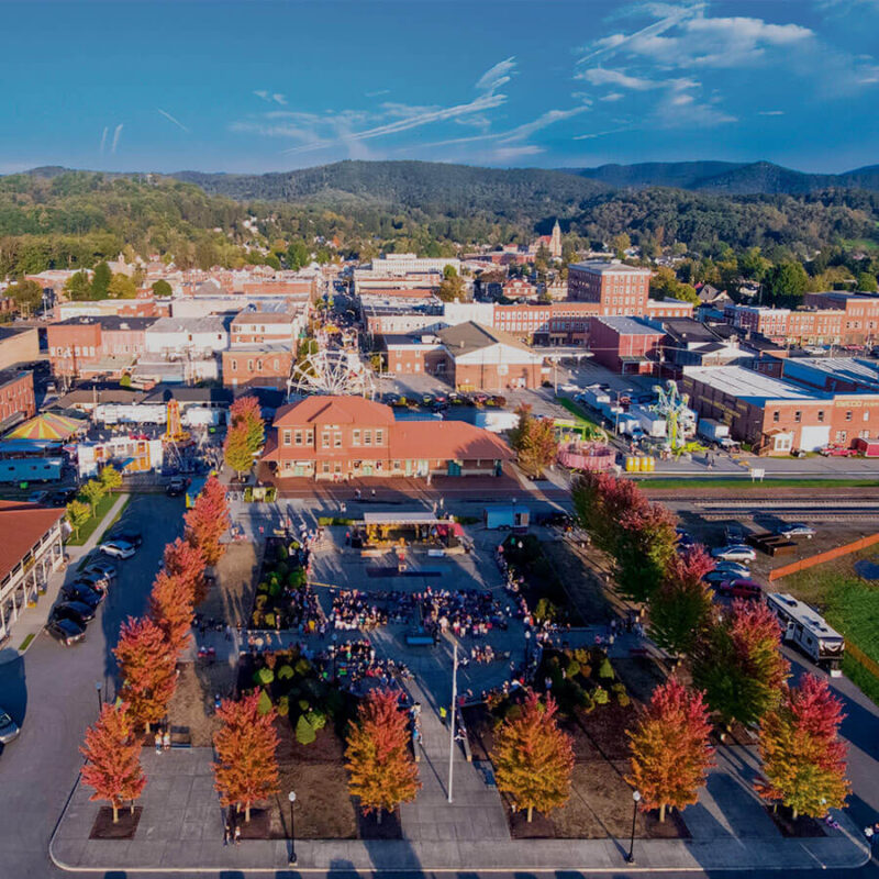 Aerial View of Elkins, West Virginia