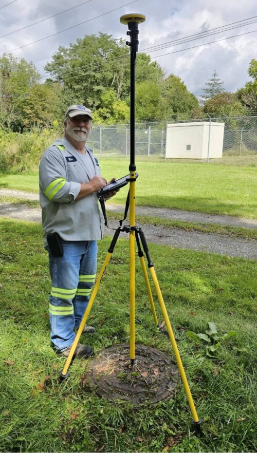 Mike Currence - Wastewater Collection Employee - Collecting Data