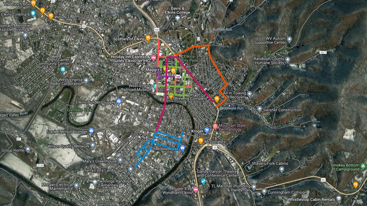 Interactive Map for Mountain State Forest Festival