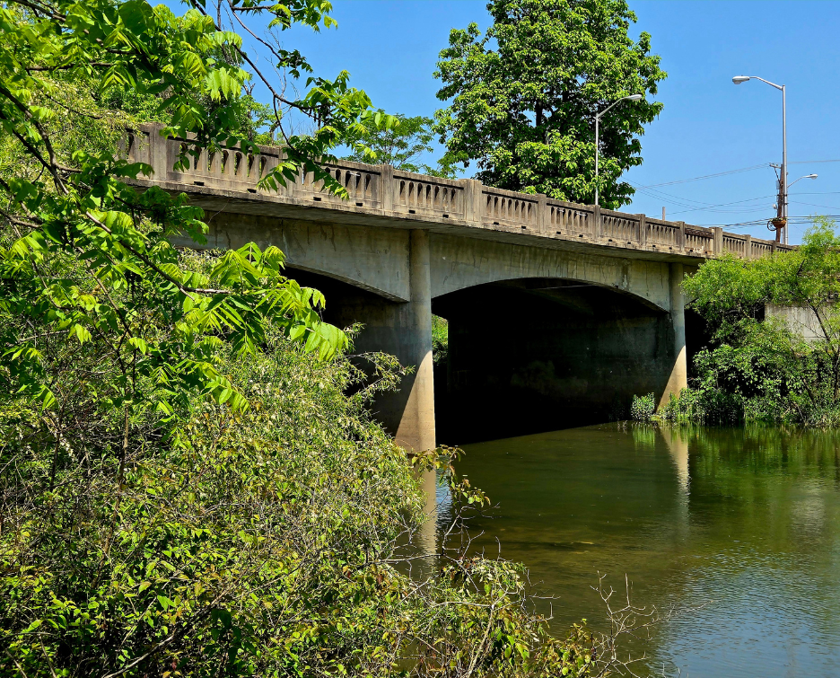 An image of the Davis Avenue Bridge in Elkins, West Virginia