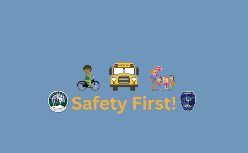 An image reminding drivers about back to school safety, Elkins, WV, Aug. 2025